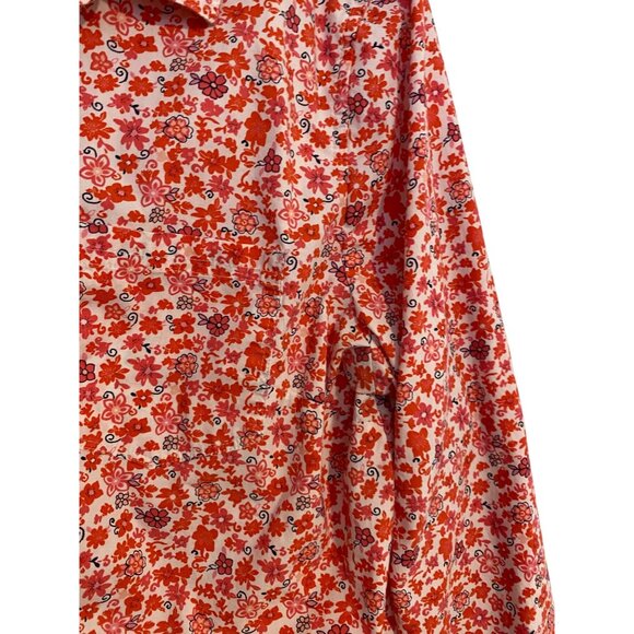 Banana Republic Women’s XL Pink Floral Button-Up Shirt Classic Fit Casual Comfy - Picture 8 of 13